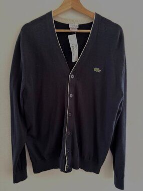 Lacoste Men's Supima Cotton Cardigan Sweater